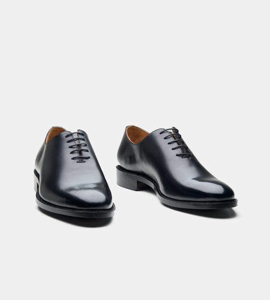 Handwelted Michigan Calf Black Wholecut Oxfords