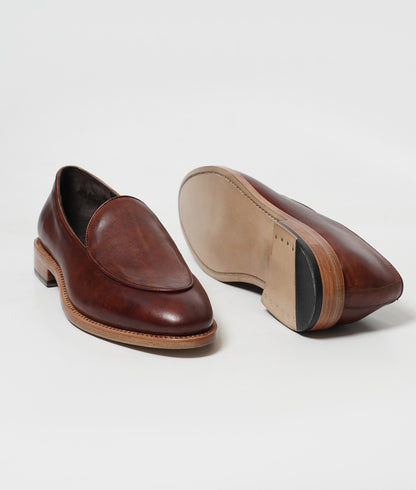 Hand Welted Dual Tone Cognac Belgian Loafer