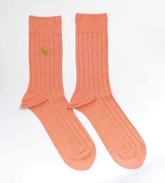 Bamboo Premium Vibrant Peach Formal Socks