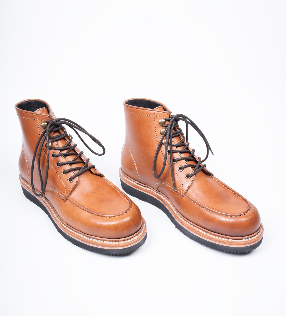 "Montaro" - Hand-Welted Tan Moctoe Boot