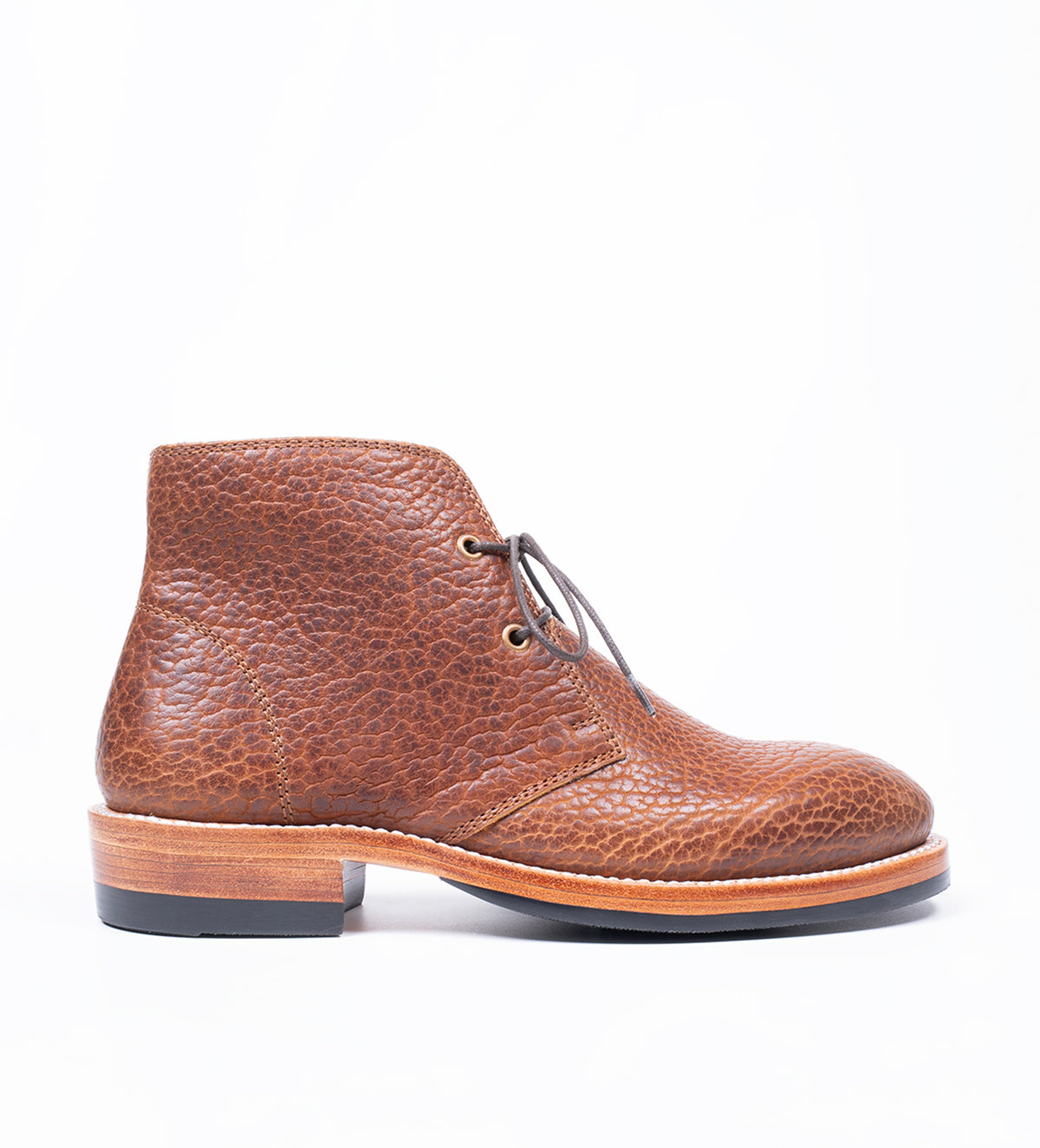 "Arden" - Hand-Welted Shrunken Bison Chukka Boot