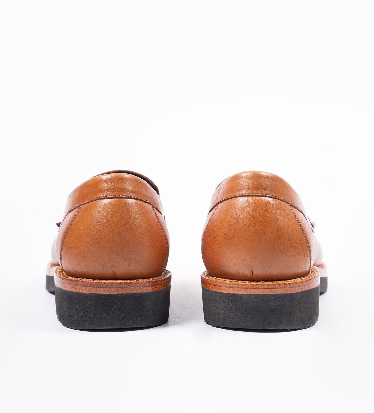 Hand-Welted Tan Full Grain Leather Barefoot Slip-Ons