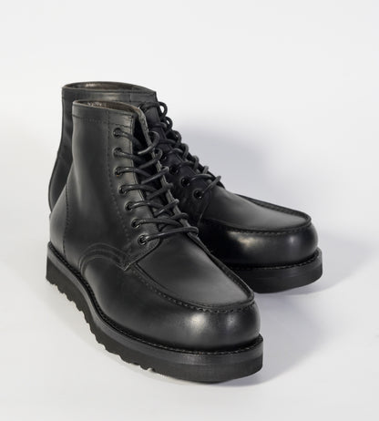 Goodyear Welted Black Oiled Leather Moctoe Boot