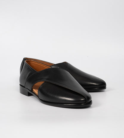 Blake Stitched Black Full Grain Leather Peshawari Shoes