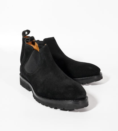 Goodyear Welted Comfort Black Suede Chelsea Boot