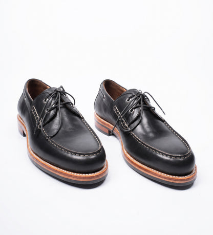 Handwelted  Black Full Grain Boat Shoes