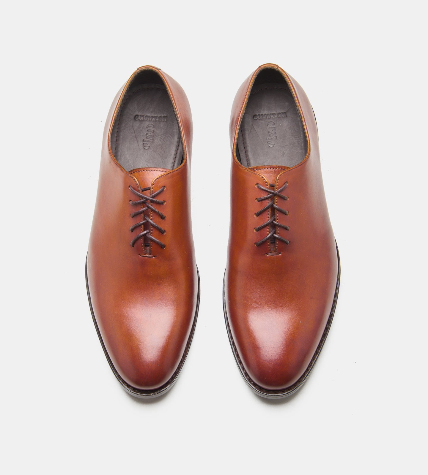 Goodyear Welted Cognac Wholecut Oxfords