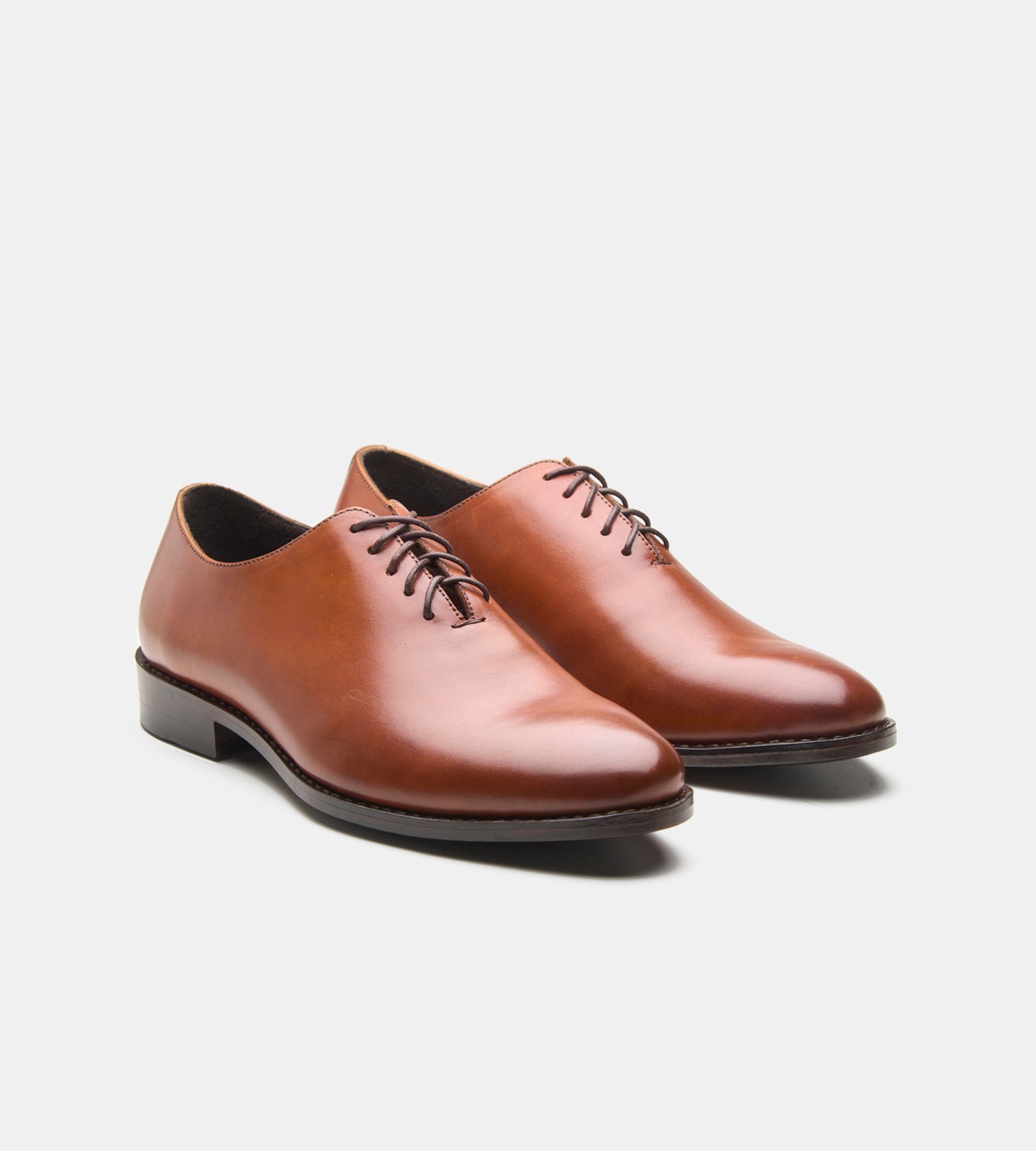 Goodyear Welted Cognac Wholecut Oxfords