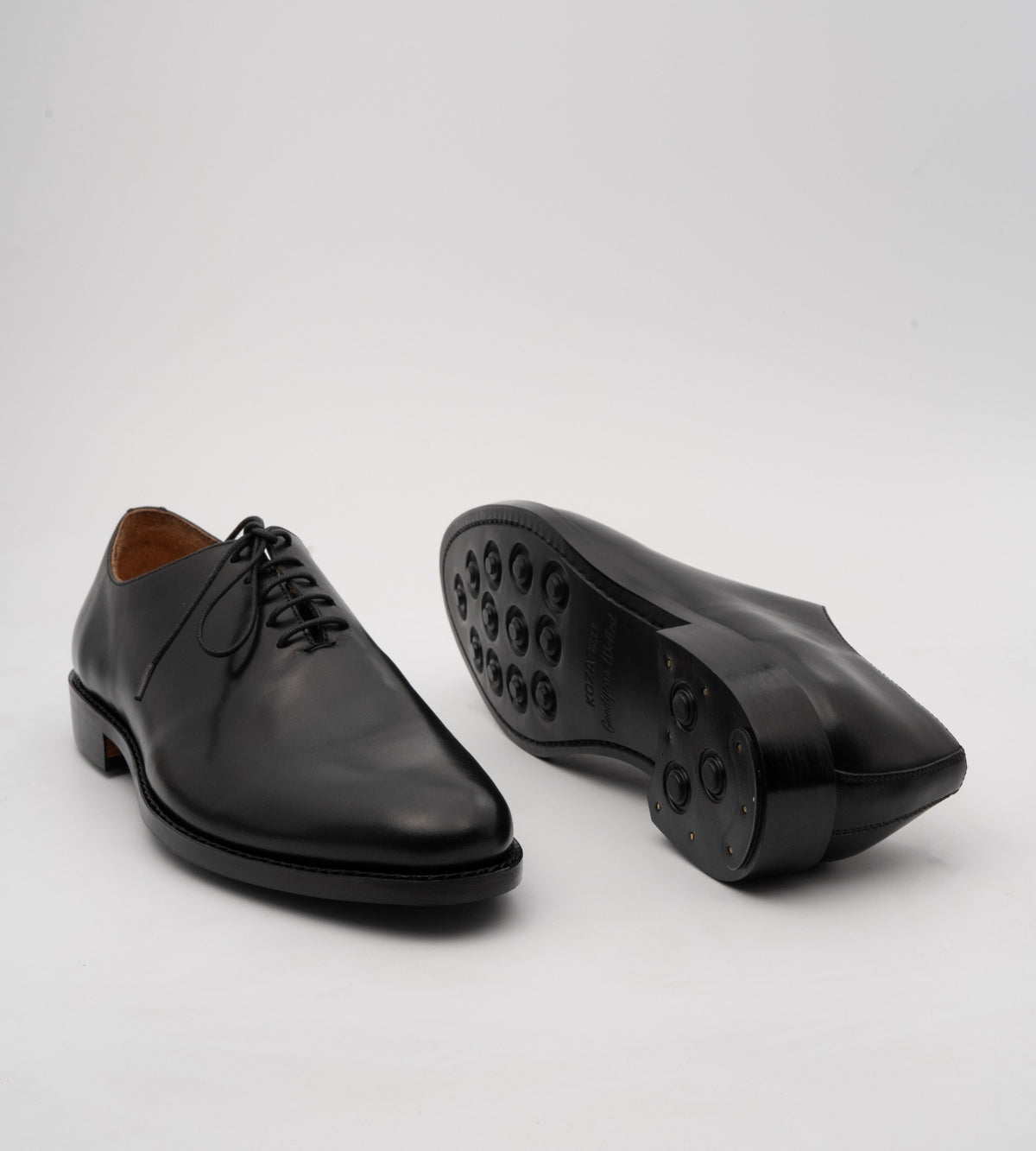 NEW ! Goodyear Welted Whole Cut Shoe Black Size 8 D Made in England Oxford Wholecut Shoes | Goodyear Welt | Full Grain Leather  main image 3