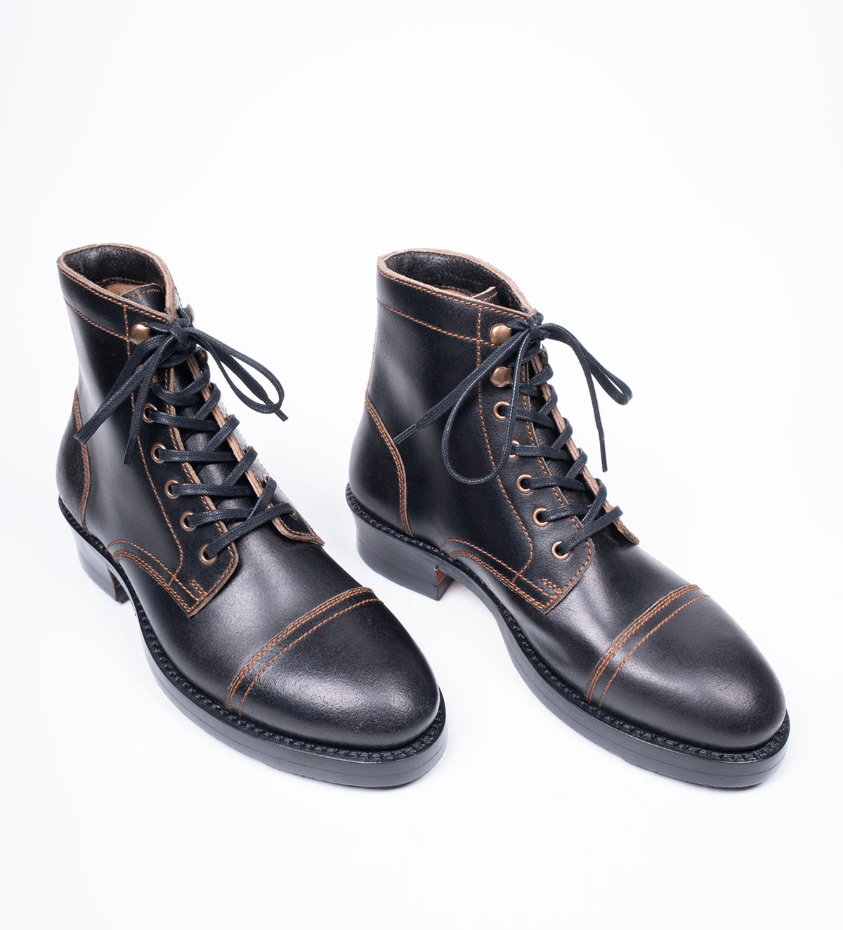 Blackwood - Hand Welted Horween Waxed Flesh Captoe Boot