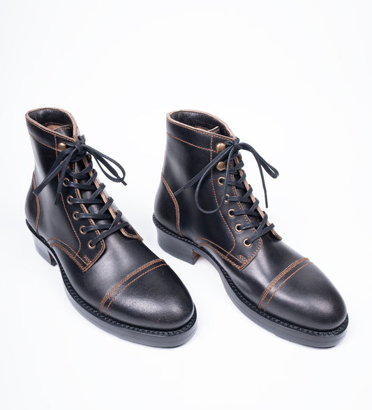Blackwood - Hand Welted Horween Waxed Flesh Captoe Boot