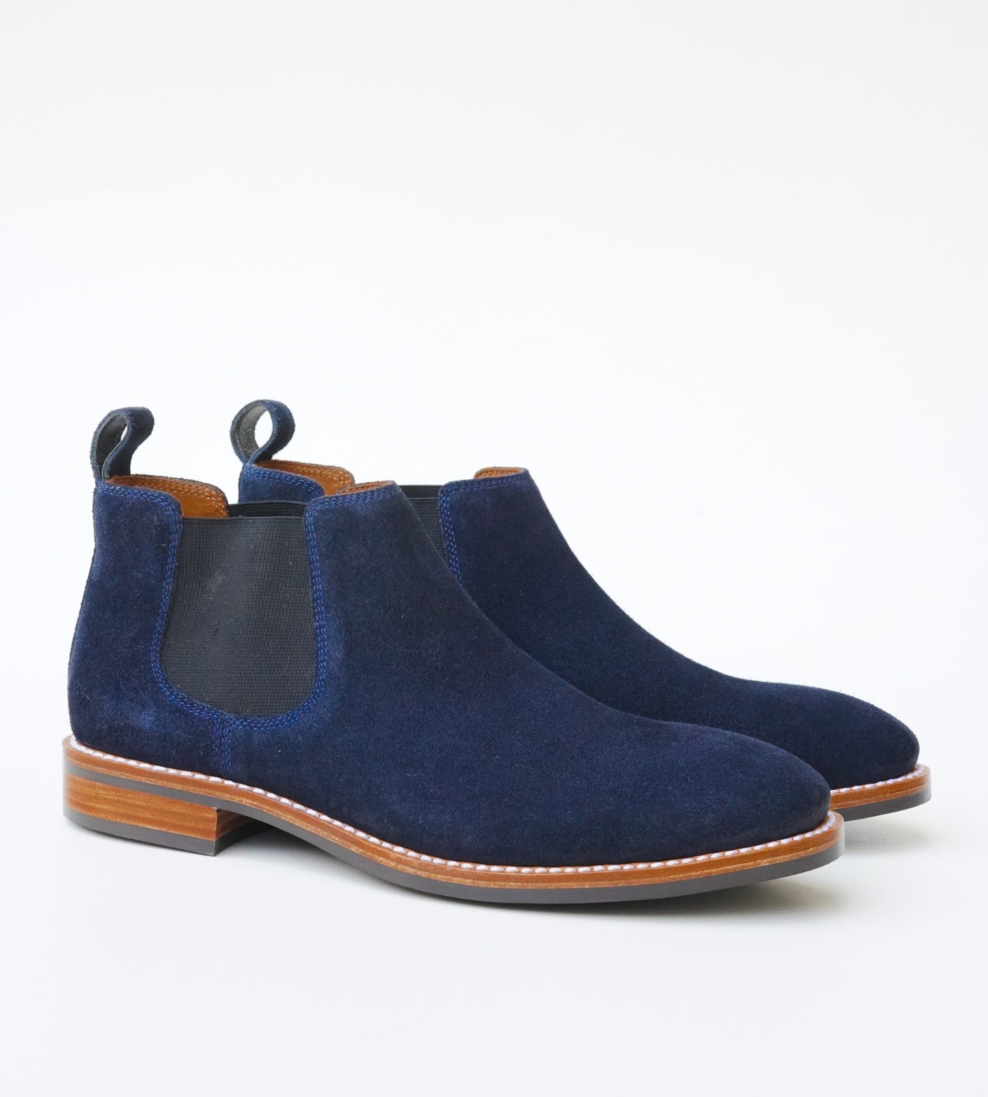 Goodyear Welted Classic Navy Suede Chelsea Boot