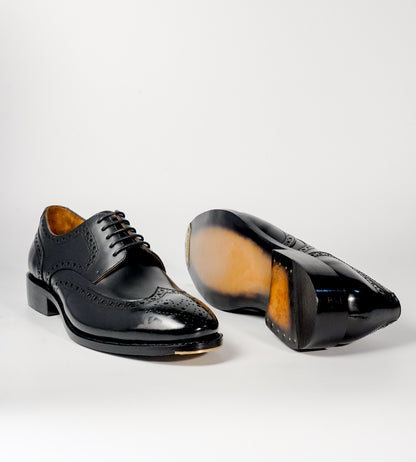 Michigan Black Full Grain Wingtip Brogues