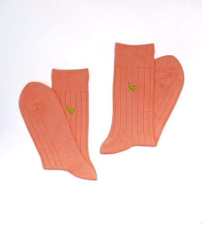 Bamboo Premium Vibrant Peach Formal Socks