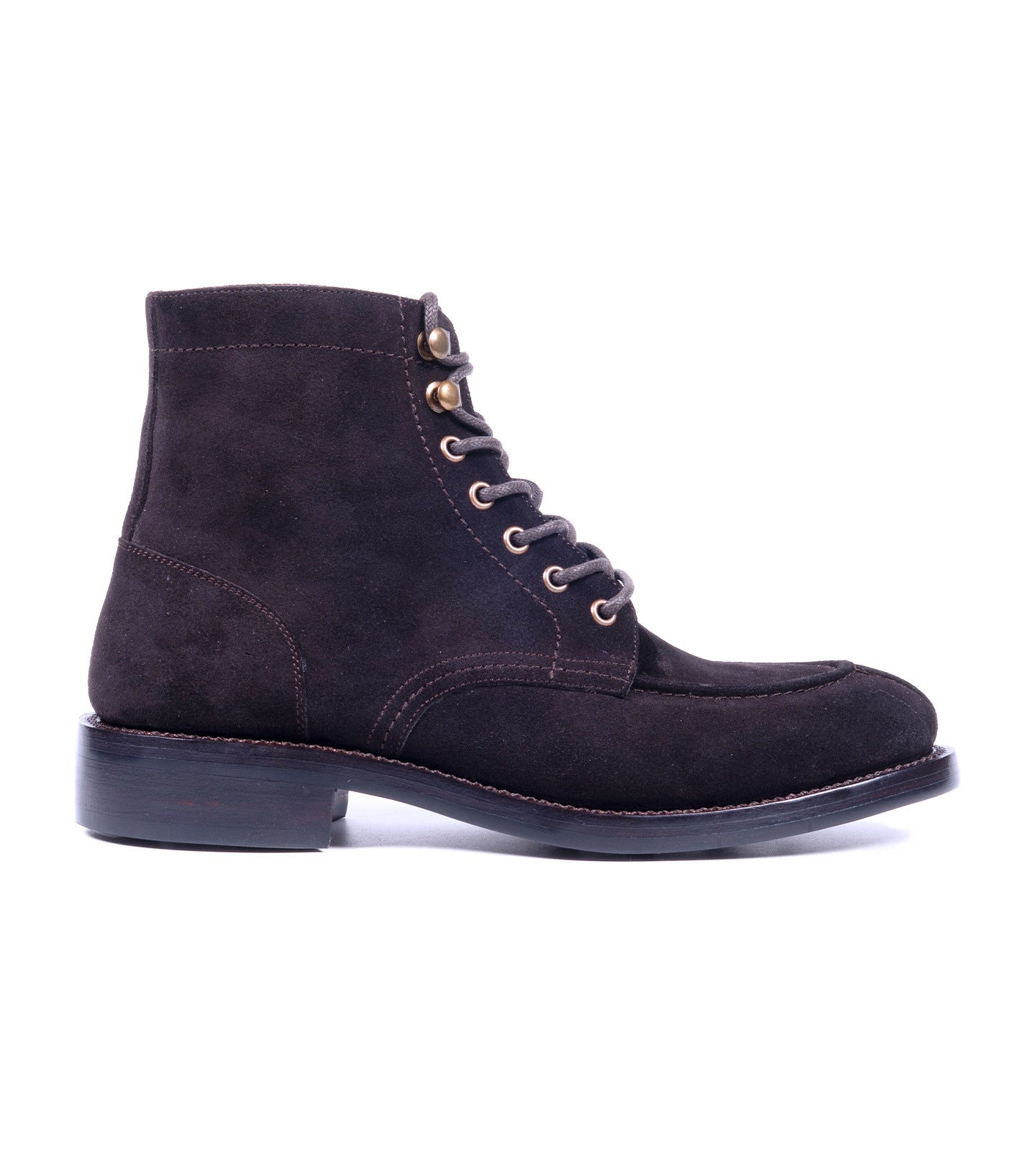 Hand Welted Classic Suede Split Toe Derby Boot
