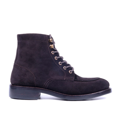 Hand Welted Classic Suede Split Toe Derby Boot