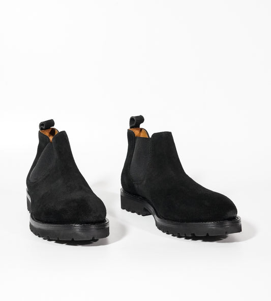 Goodyear Welted Comfort Black Suede Chelsea Boot