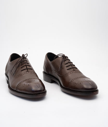 Goodyear Welted Brown Wax Milled Brogues Oxfords