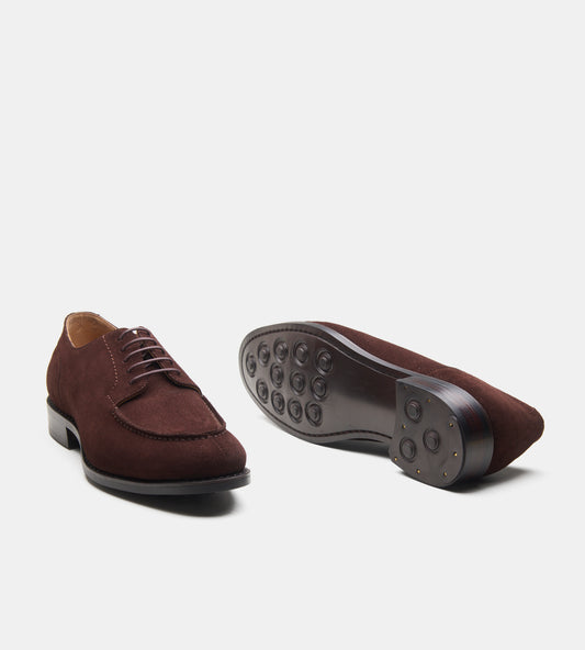 Goodyear Welted Brown Suede Split Toe Derby