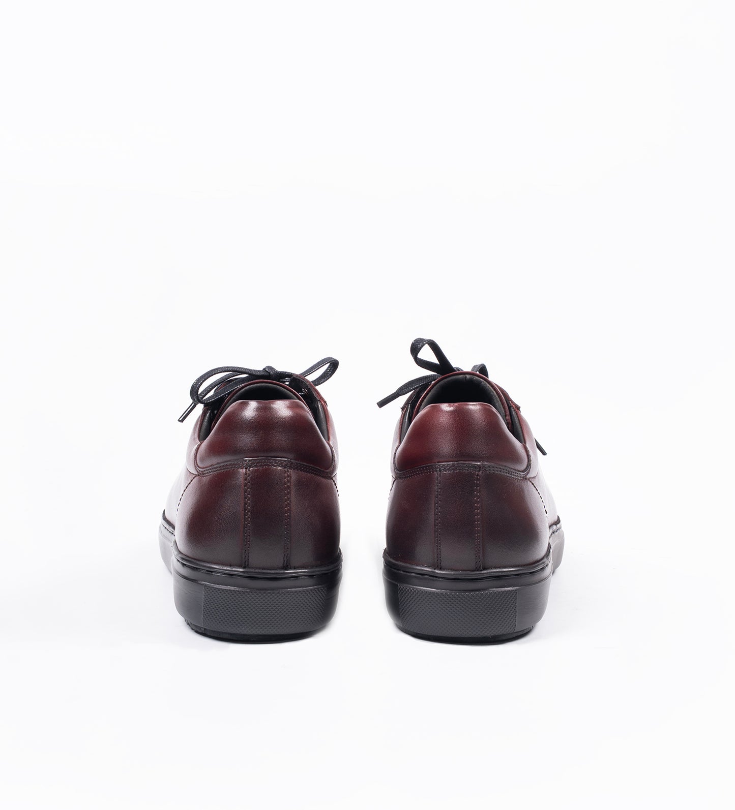 Handmade Classic Burgundy Leather Sneaker