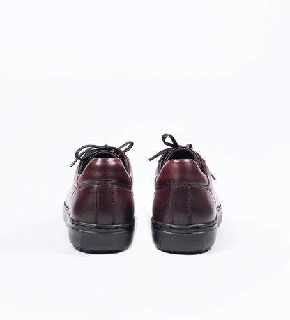 Handmade Classic Burgundy Leather Sneaker