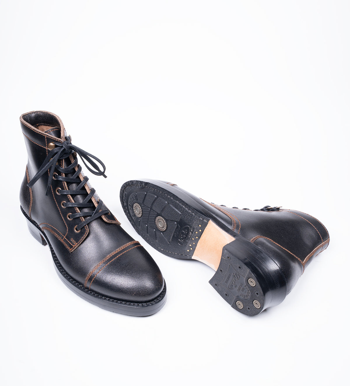 Blackwood - Hand Welted Horween Waxed Flesh Captoe Boot