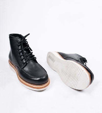 Hand Welted Moctoe Boot with Bellows Tongue
