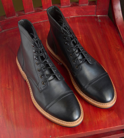 Goodyear Welted Classic Black Captoe Boot