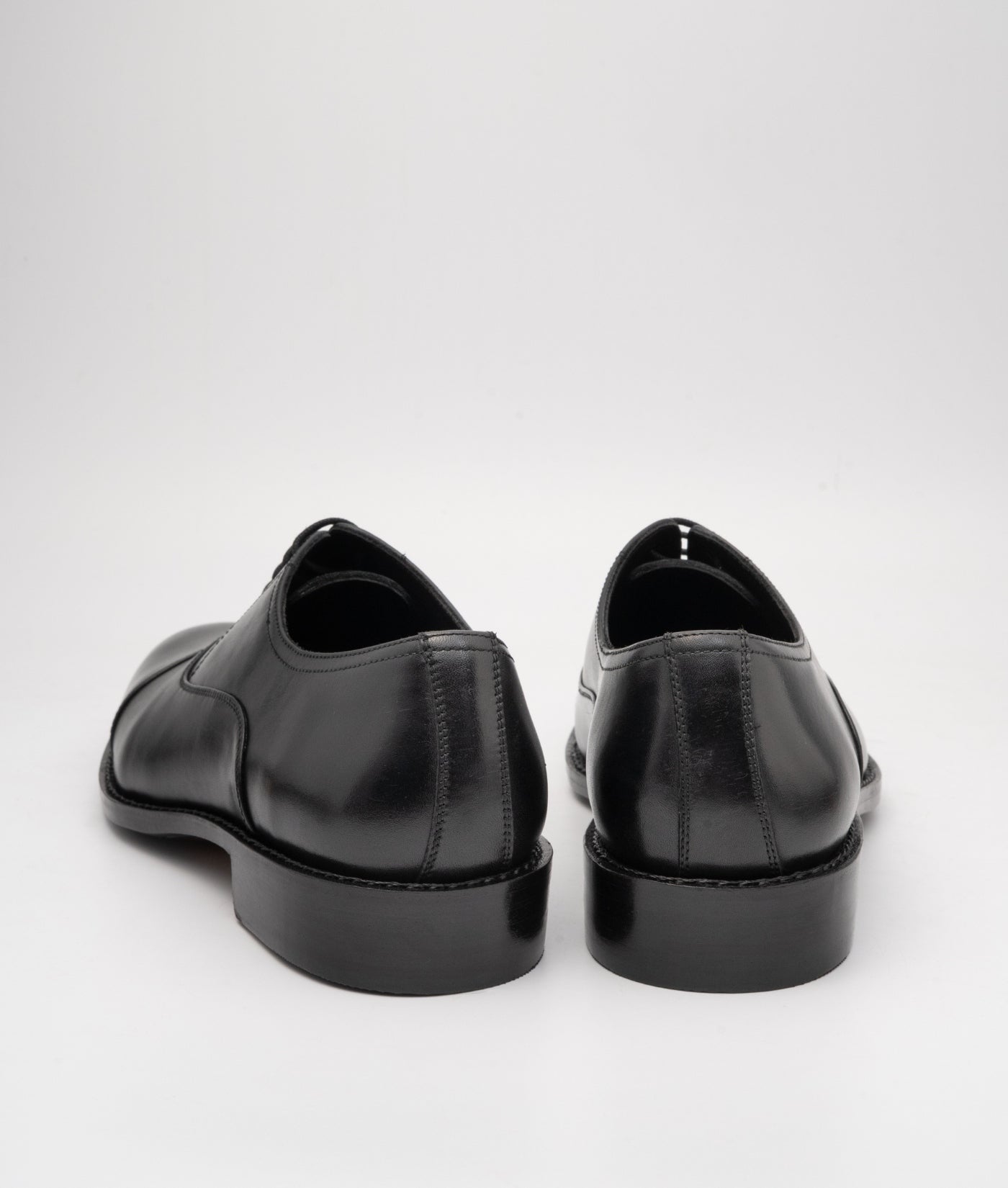 Classic Goodyear Welted Black Captoe Oxfords