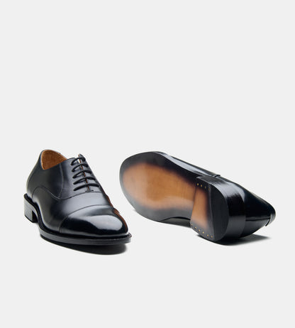 Black Michigan Calf Captoe Oxfords