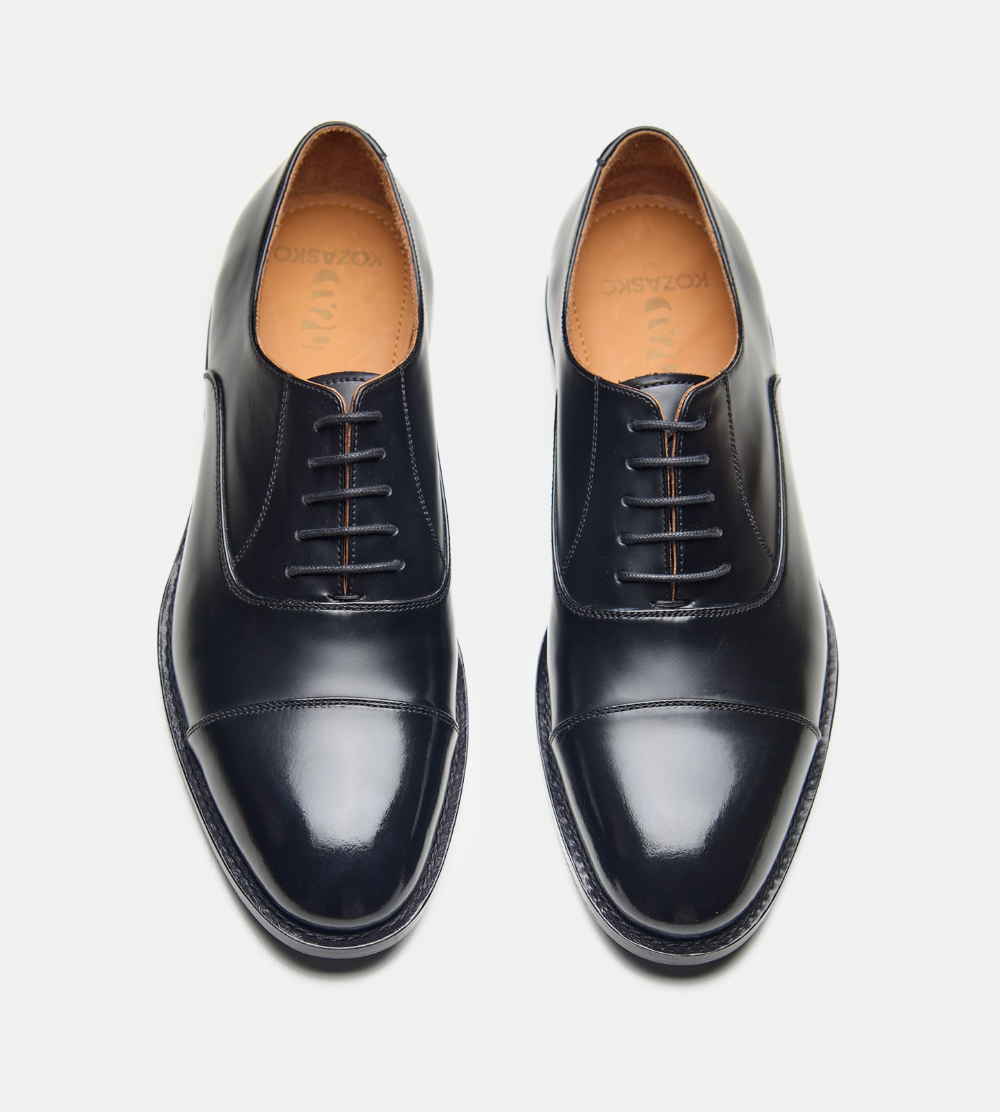 Black Michigan Calf Captoe Oxfords