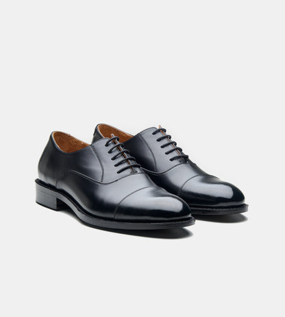 Black Michigan Calf Captoe Oxfords