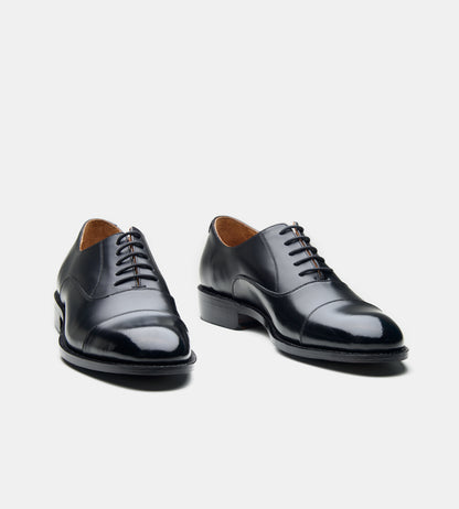 Black Michigan Calf Captoe Oxfords