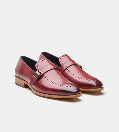 Goodyear Welted Burgundy Strap Loafer