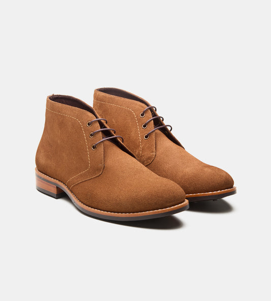 Goodyear Welted Caramel Suede Chukka Boot