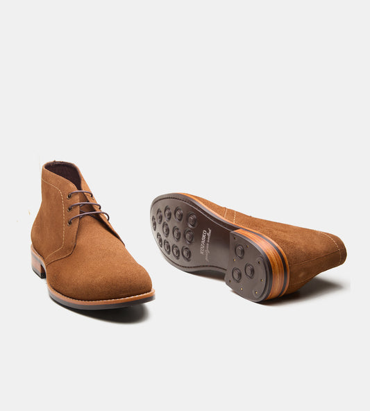 Goodyear Welted Caramel Suede Chukka Boot