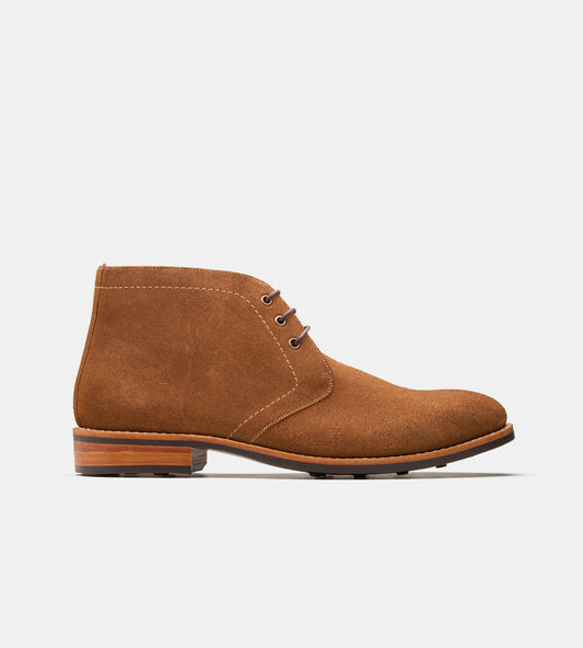 Goodyear Welted Caramel Suede Chukka Boot