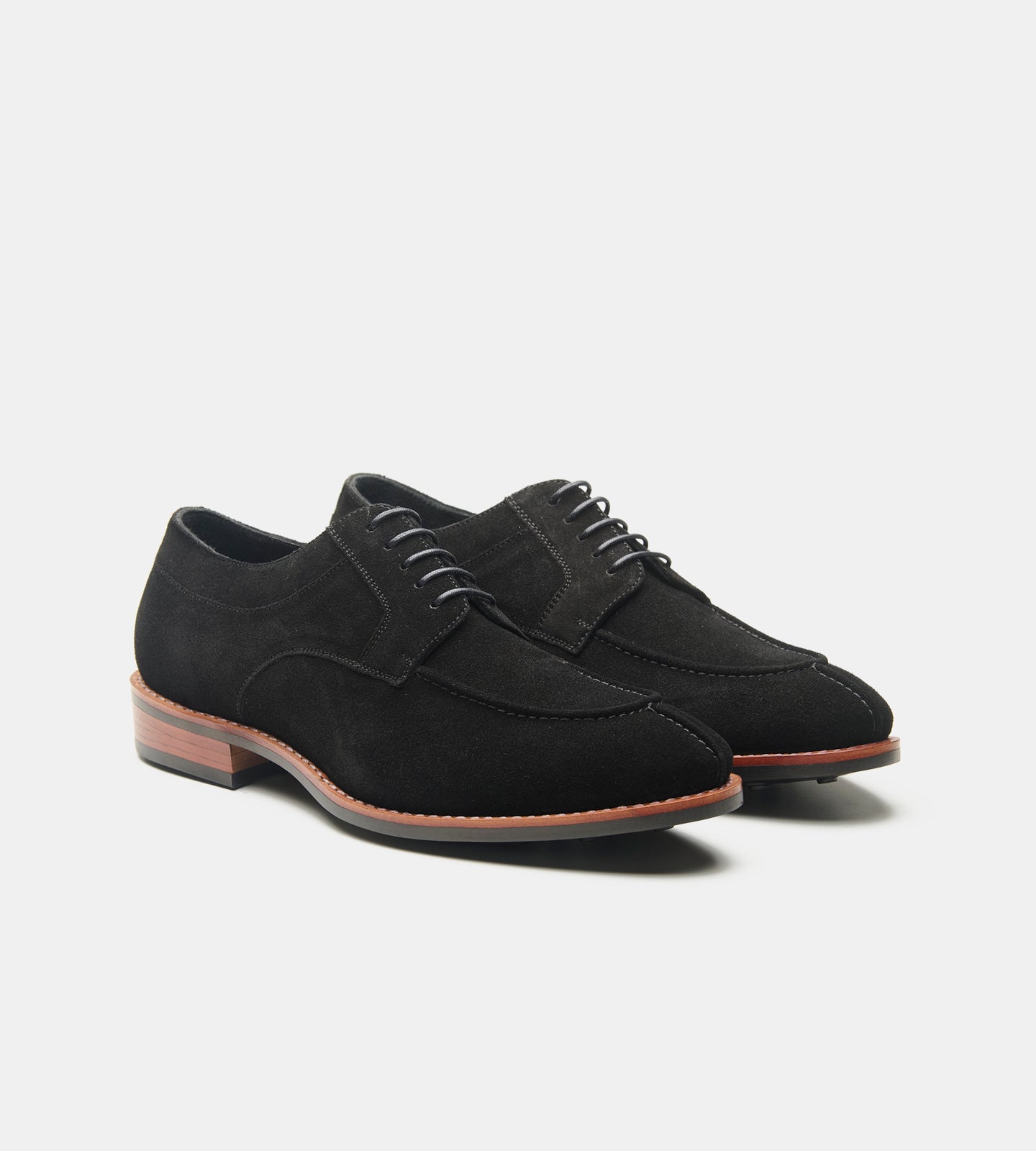 Goodyear Welted Black Suede Split Toe Derby