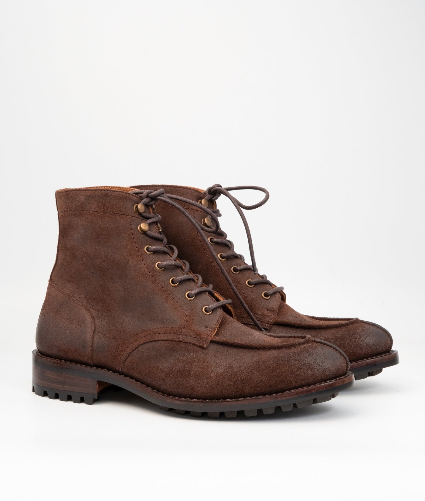 Hand Welted Classic Rough out Split Toe Derby Boot