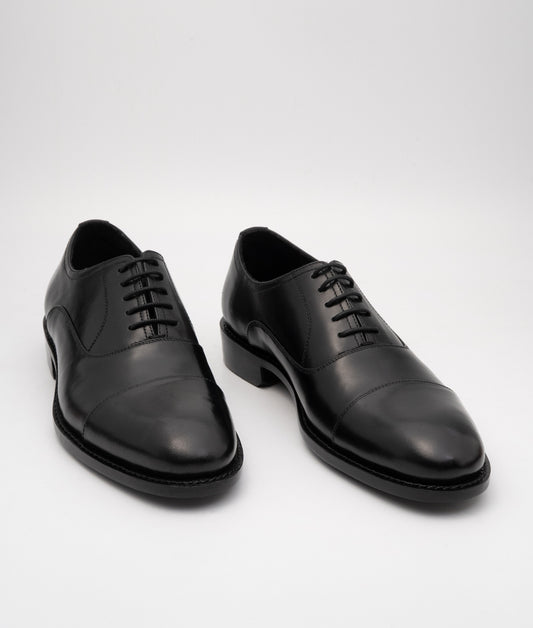 Classic Goodyear Welted Black Captoe Oxfords