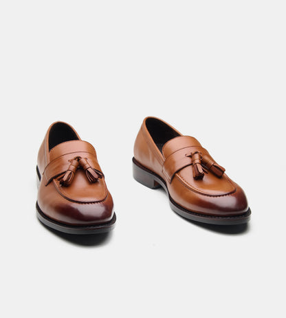 Goodyear Welted Cognac Tassel Loafer