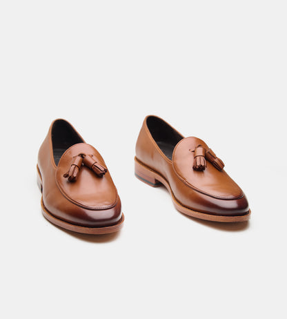 Goodyear Welted Tan Belgian Tassel Loafer