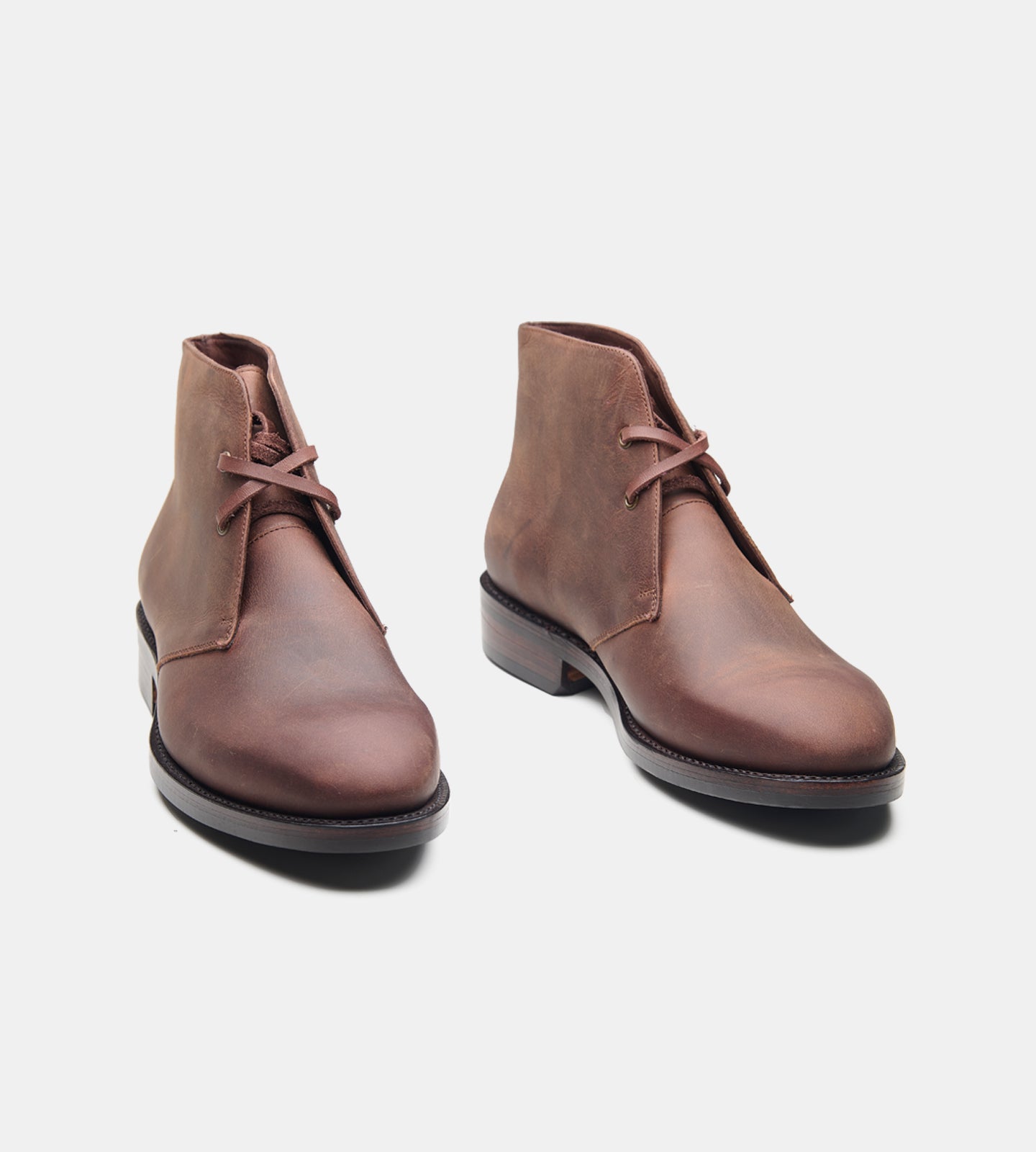 Goodyear Welted Oiled Leather Chukka Boot Kozasko