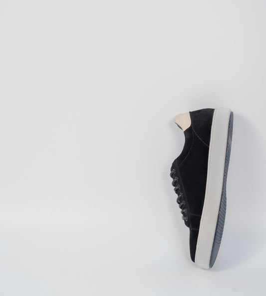Handmade Premium Leather Black Suede Sneaker