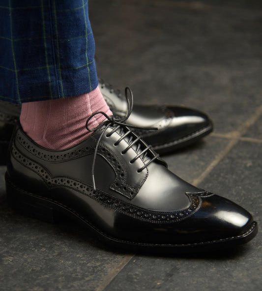 Michigan Black Calf  Wingtip Derby Shoe