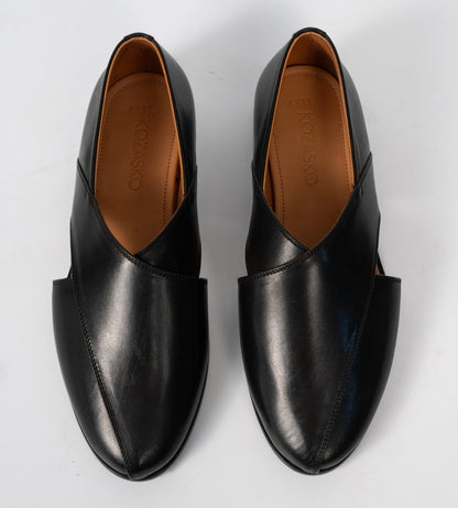 Blake Stitched Black Full Grain Leather Peshawari Shoes