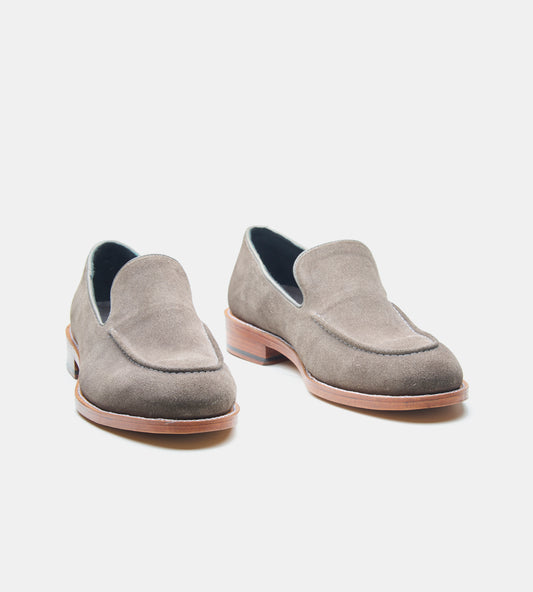 Goodyear Welted Grey Suede Slip Ons