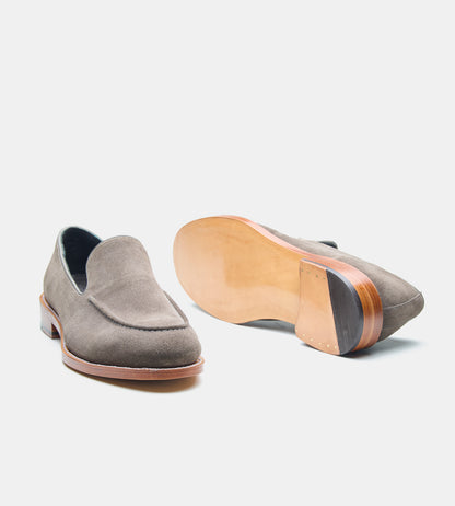 Goodyear Welted Grey Suede Slip Ons