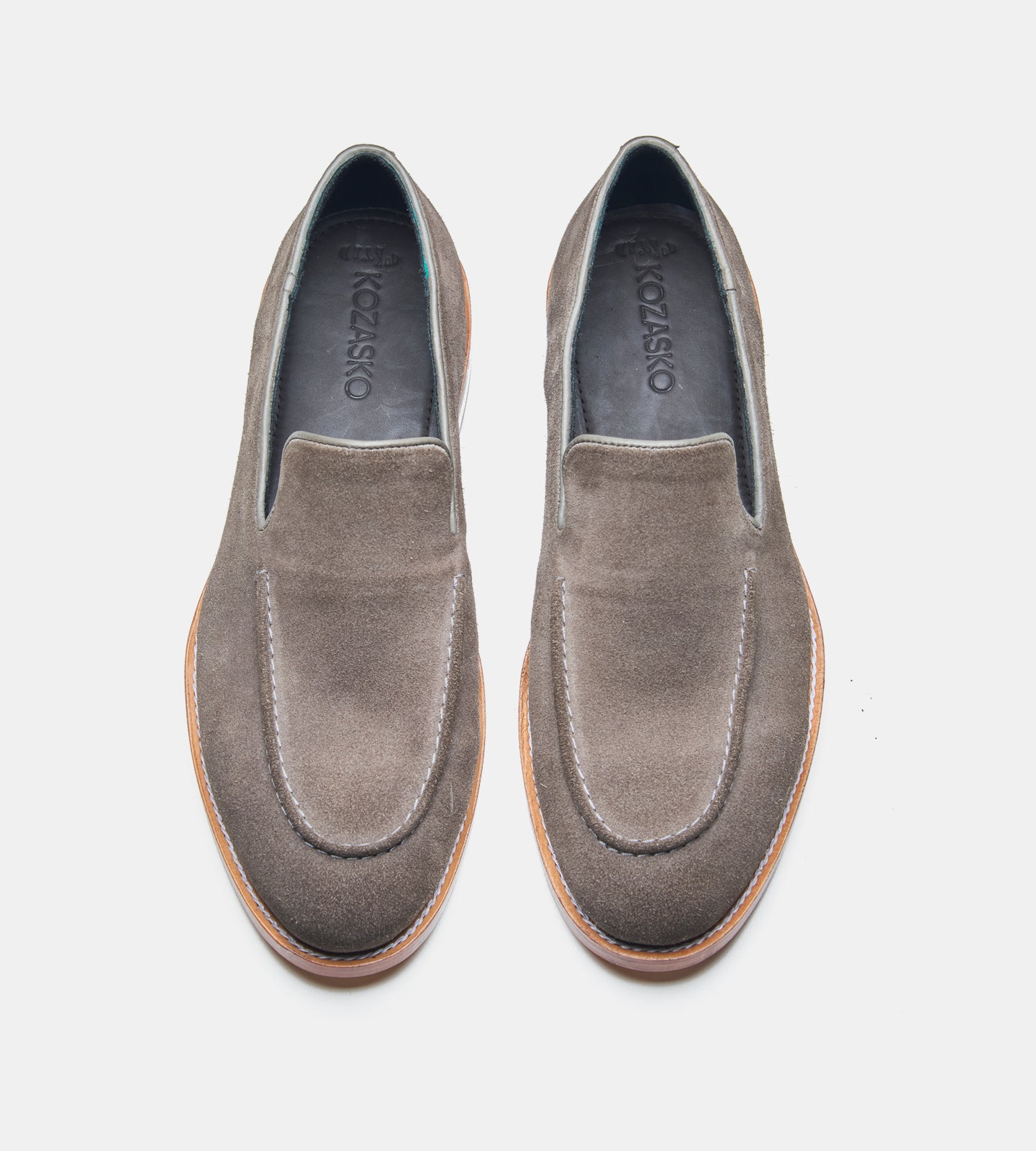 Goodyear Welted Grey Suede Slip Ons