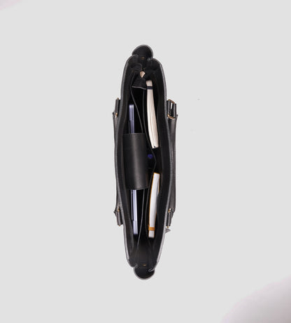 Classic Black Leather Briefcase